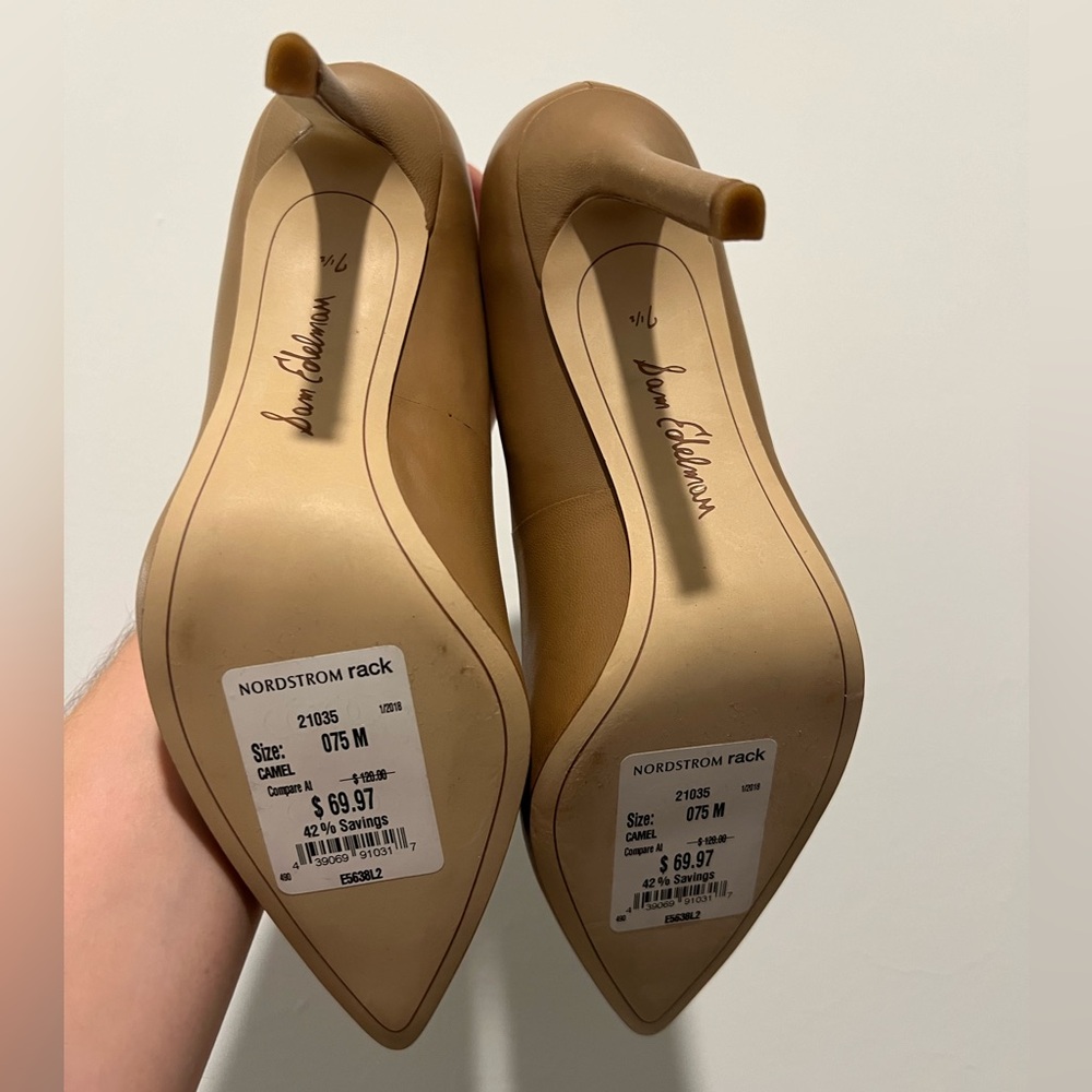 Sam Edelman Tan Leather Heels